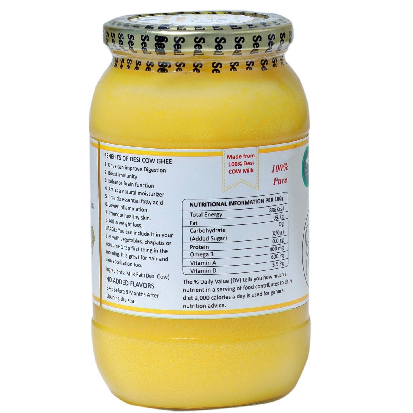 Desi Cow Ghee (1 Litre)