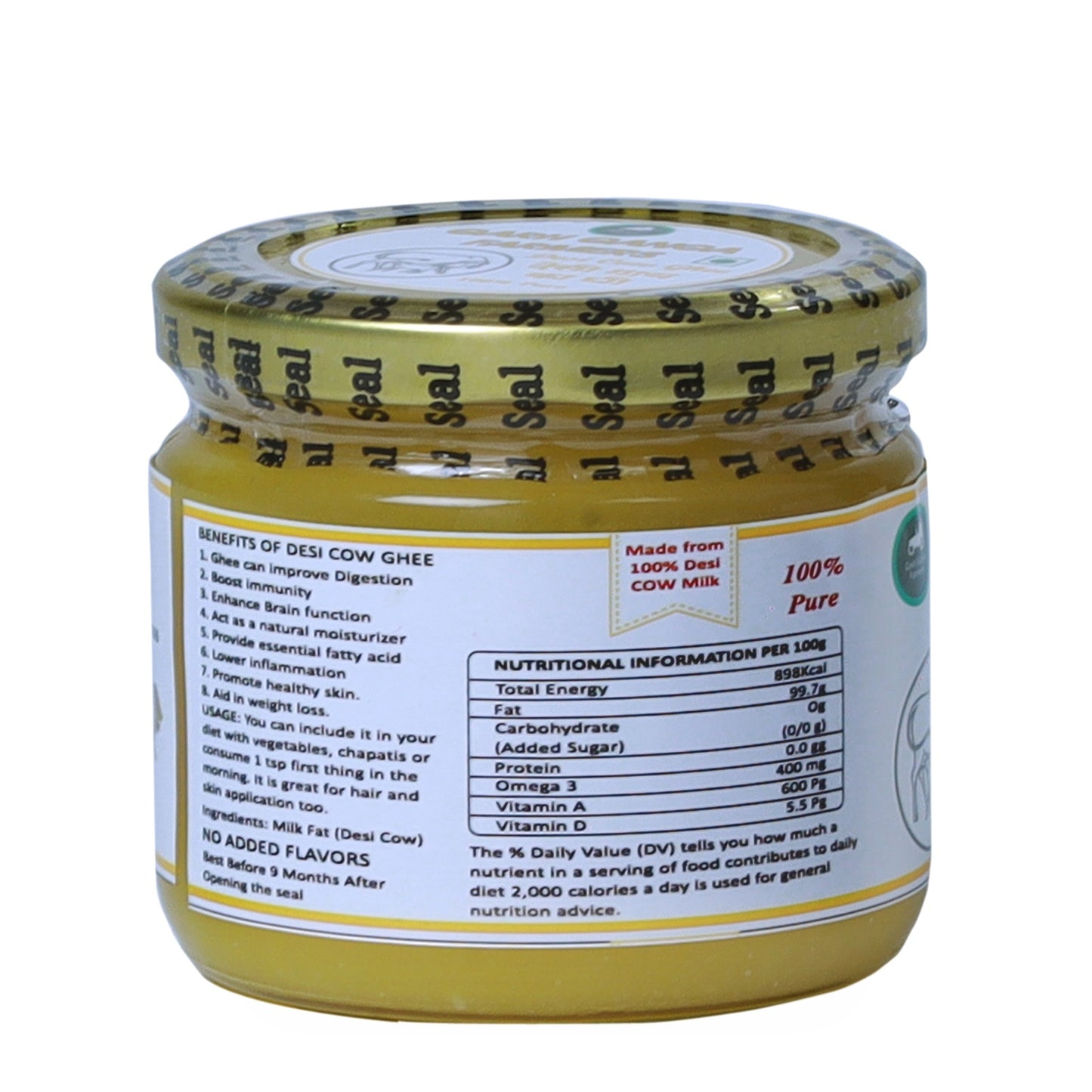 Desi Cow Ghee (250ml)